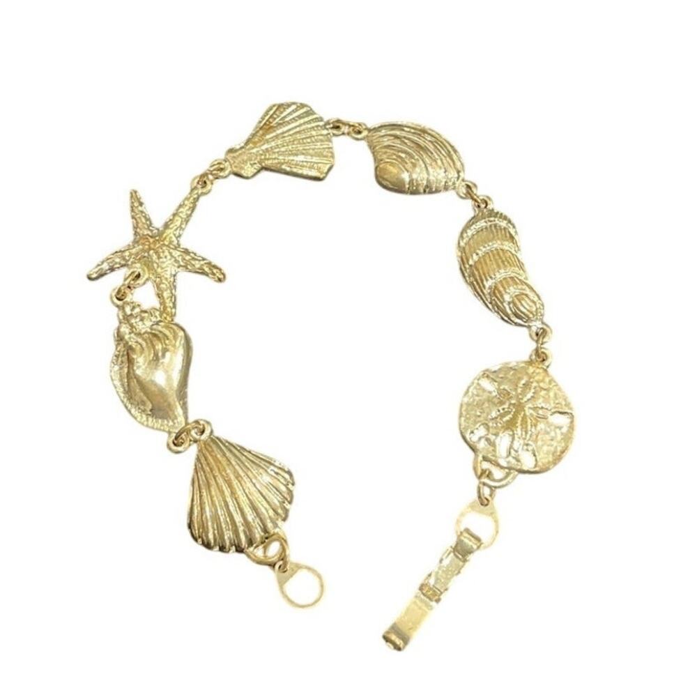 Vintage SJ Signed Silver Tone Bracelet